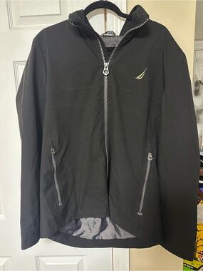 Nautica Black Hooded Softshell Jacket